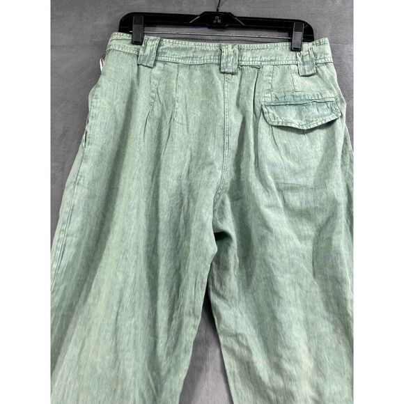 Free People One Chance Trousers Size 8 Low Slung Slouchy Pleated Pockets - Picture 7 of 9